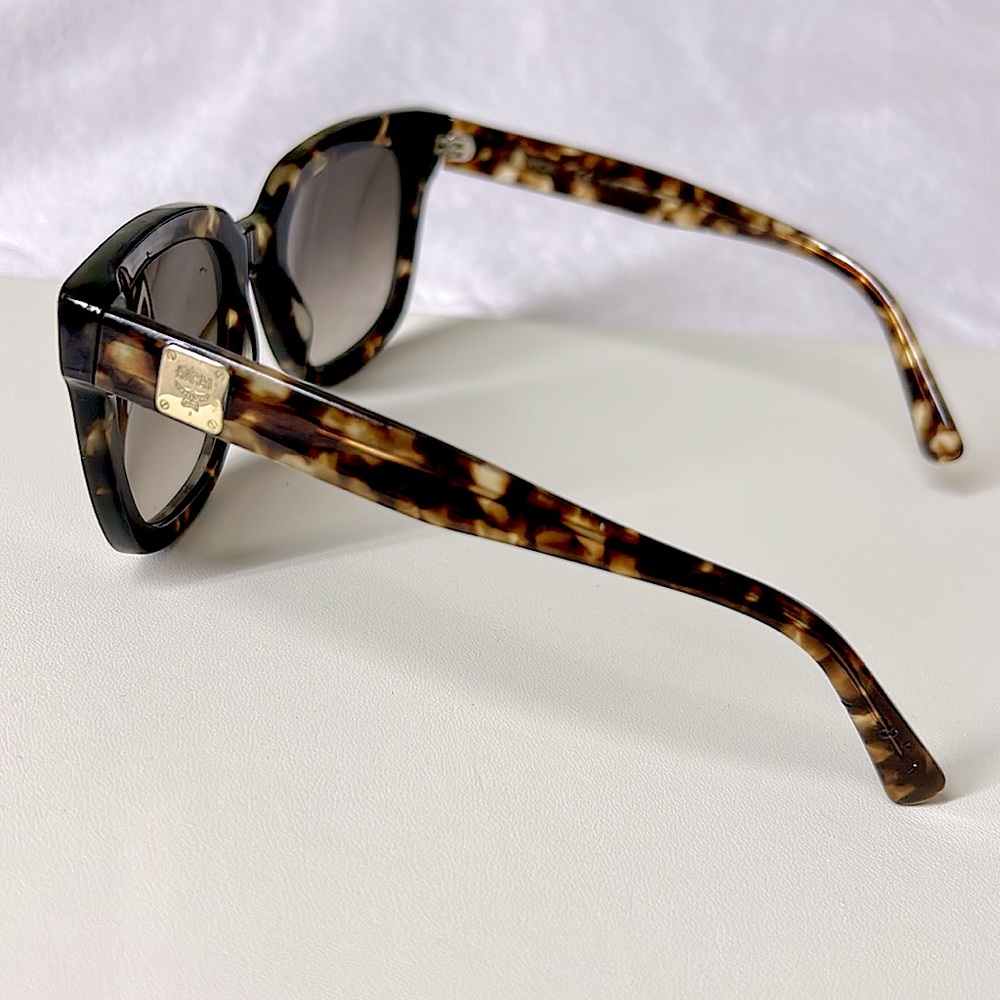 MCM Tortoiseshell Cat Eye Sunglasses with Dark Lenses & Hard Case - Picture 2 of 16